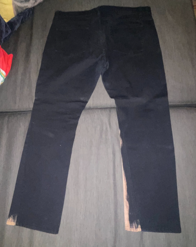 Lip Service Mens Black Skeleton Stretch Denim Rude W38xL32 Vintage Hot Topic - Picture 5 of 6