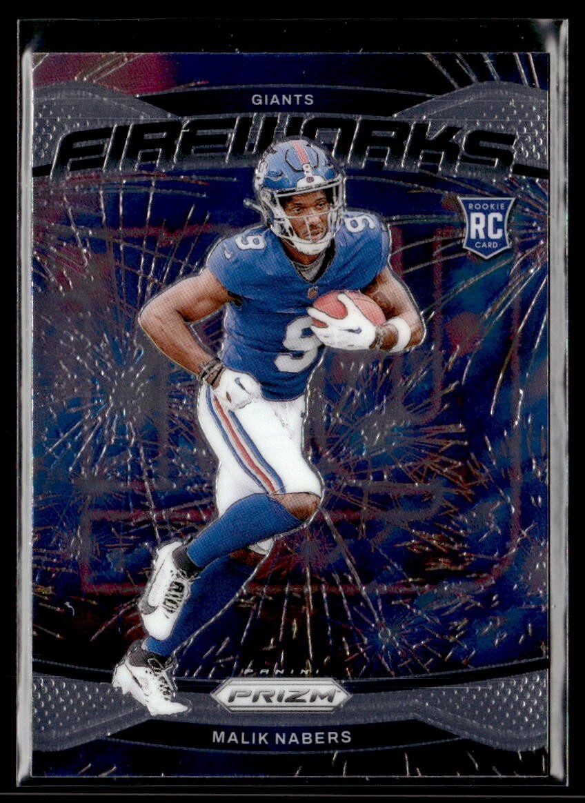 2024 Panini Prizm Malik Nabers Fireworks RC #21 New York Giants