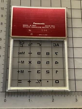 Vtg 1980’s Panasonic Clear Electronic Calculator JE-380U Solar Power  Japan