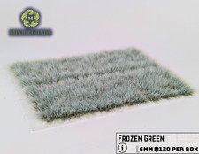 Static Grass Tufts 6mm   Frozen Green  Wargaming Terrain Basing Miniatures
