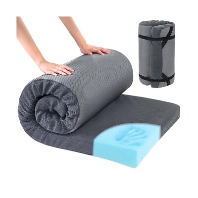 HOMBYS Memory Foam Camping Mattress Pad,Portable Sleeping Pad for Adult,Water...