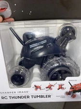 BLACK SHARPER IMAGE Thunder Tumbler Toy RC Kids Car