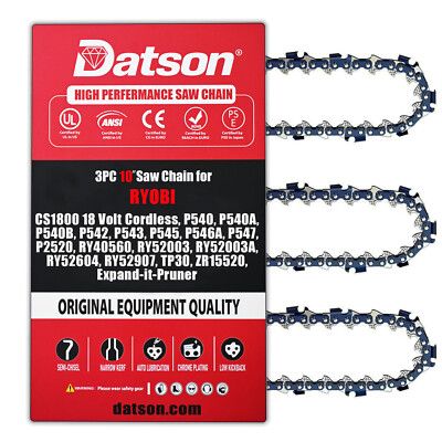 10'' Chainsaw Chain For RYOBI P540,P540A,P540B,P542,P543,P545,P546,3/8'' 043 40DL