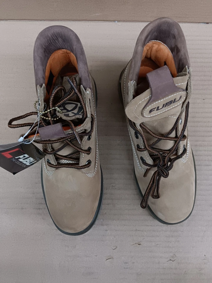 Fubu Brown Round Toe Comfort Lace-Up Ankle Work Kids Boots Sand Size 4.5 /5 - Image 4 of 4