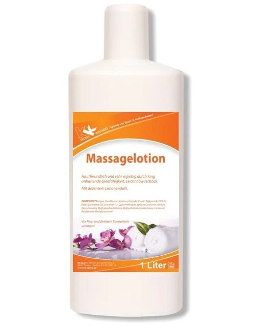 KK HYGIENE KK Massagelotion Limonenduft 1 Liter Lotion Massage Öl Physiotherapie Wellness