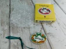 Vtg Longaberger Basket "Bakers Bounty"  Hang Tag Tie On New w/ Box