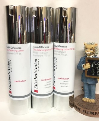 X3 Elizabeth Arden Visible Difference Skin Balancing Lotion SPF 15 1.7oz 