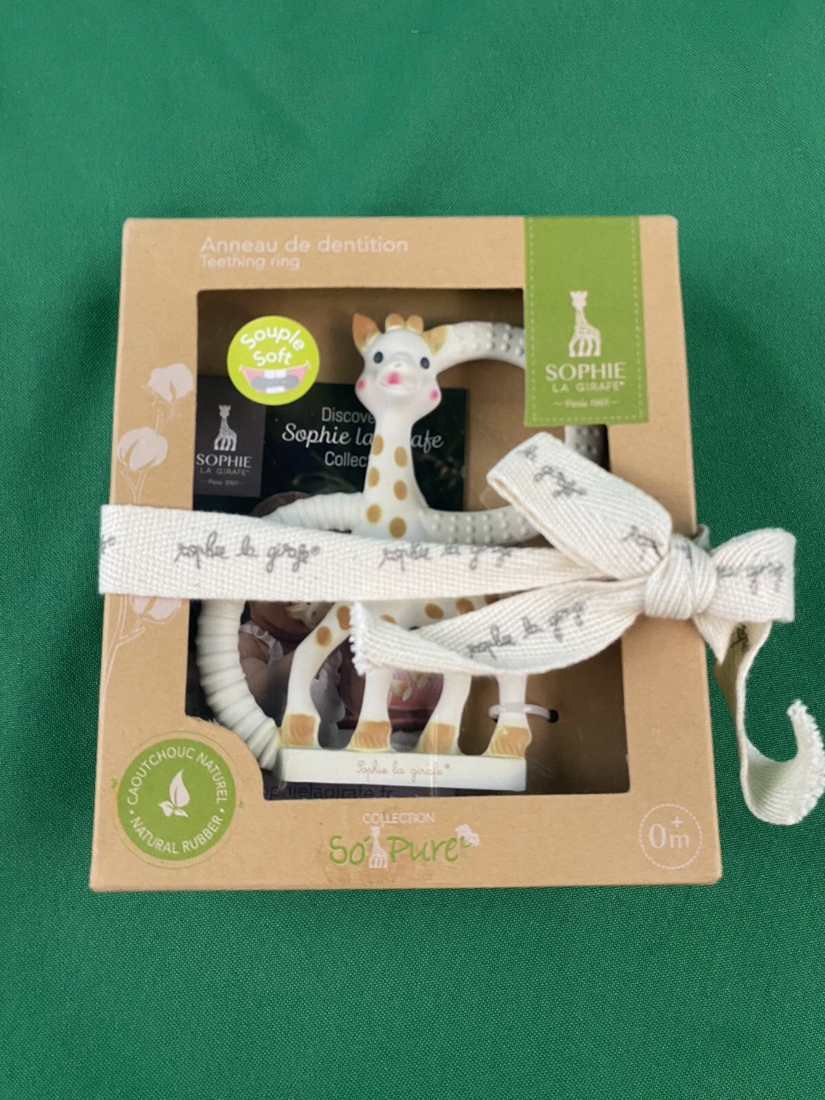 Sophie La Girafe - So Pure Natural Rubber Soft Baby Teething Ring 0m+