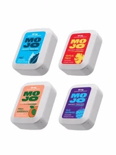 MOJO Energy Caffeine Pouches,Raspberry,mint,peach,tropical, 4 Packs ,4 Flavor