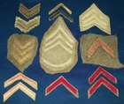 LOT OF ORIGINAL WW1 US MILITARY SERVICE STRIPES & RANK CHEVRON PATCHES