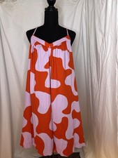 Ava & Viv Sun Dress Sz1X  Cotton Knee length Adjustable Criss Cross Straps Flowy
