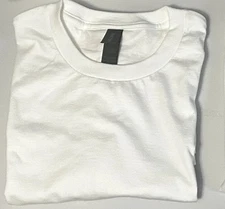 White T-Shirt Gildan G500  Men’s Large Short Sleeve Cotton Tee