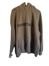 PRELOVED ESSENTIALS HOODIE SWEATSHIRT XL DARK GREY/STONE