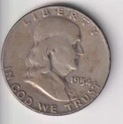 1954-D FRANKLIN HALF-DOLLAR .50¢ DENVER MINT 90% SILVER UNITED STATES OF AMERICA