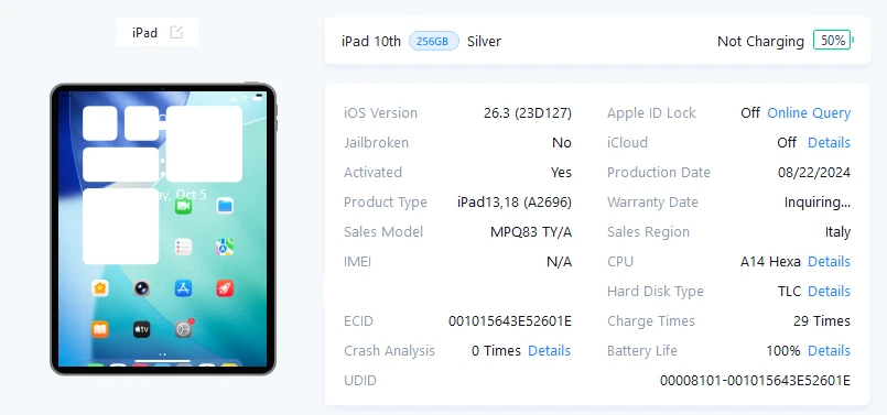 Apple iPad (10th generation) · 256GB · Wi-Fi, Foto 2 von 2