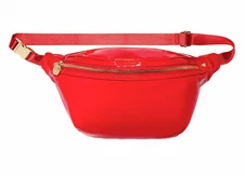 STONEY CLOVER LANE Jumbo Fanny Pack Bag APPLE RED Shiny Patent PREP RALLY LE NEW