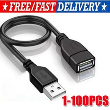 High-Speed USB-USB Extension Cable USB 2.0 Adapter Extender Cord Male/Female LOT