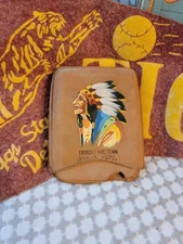 VTG Lookout Mountain National Park  Souvenir Leather Cherokee Cigar Pouch 1937