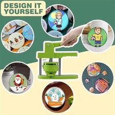 75mm/3" Button Maker Badge Press Machine Kit DIY Fridge Magnet Pin 150pcs Parts
