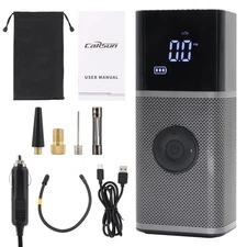 Cordless Tire Inflator 150PSI Air Pump 6000mAh Rechargeable Battery LED Light