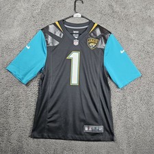 Nike On Field Jacksonville Jaguars 1 Black Blue Jersey Mens Small
