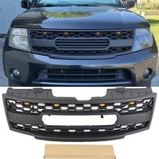Front Grille Fits For 2008 - 2012 Nissan Pathfinder Black Grill/ LED Light