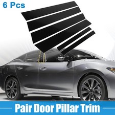 6pcs Windshield B Pillar Trim Exterior Garnis For Nissan Maxima 09-15 Black
