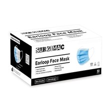 Earloop Face Mask Blue Box of 50 Disposable Medical Use