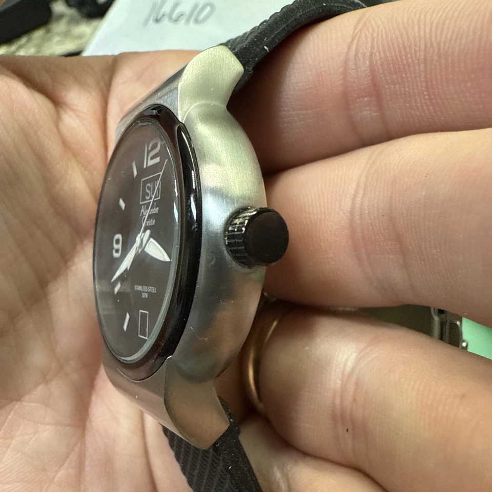 Alexandre Christie Watch Women 34mm Silver Tone Black Dial - Image 2 of 3