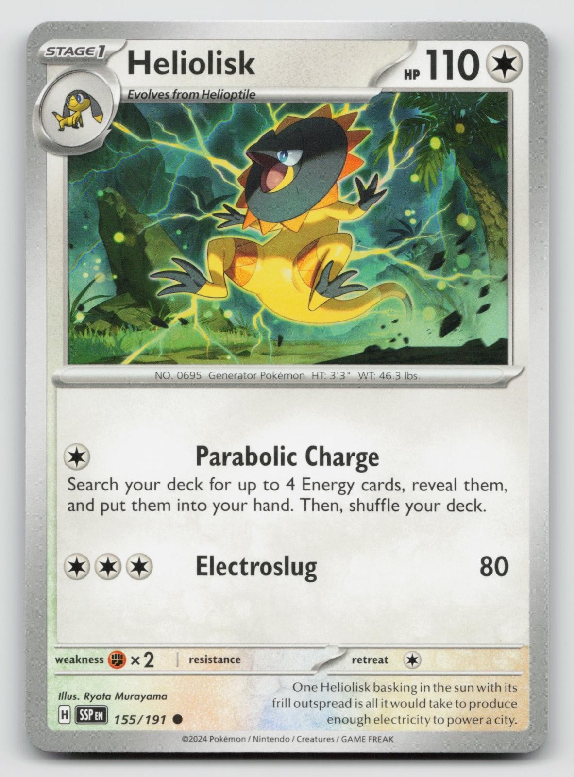 Heliolisk 155/191 Surging Sparks Common Pokemon NM/M