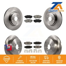 Disc Brake Rotors And Semi-Metallic Pads Front Rear Kit For Subaru WRX