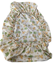 Vintage Disney Baby Lion King Fitted Crib Sheet Simba Palm Trees 90s READ