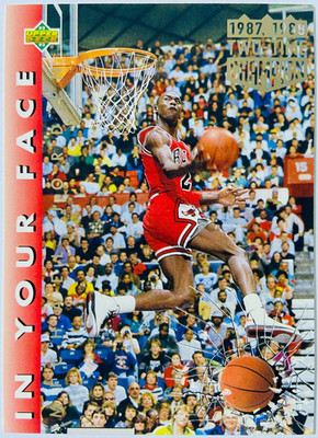 Michael Jordan - Chicago Bulls 1992-93 Upper Deck Slam Dunk In Your Face #453