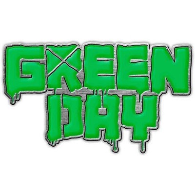 Green Day Anstecknadel LOGO Pin 4,5 x 2,5 cm - Punk Rock Band Merch Emaille 