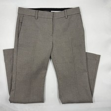 Ann Taylor Pants Womens 4P Beige Dress Pants Straight Twill Flat Front Pockets