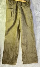 Vintage 1950s WWII Korean Vietnam Era Wool Baker Pants OD Green Military Army