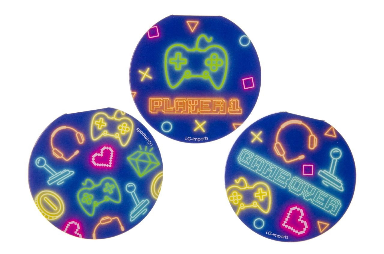 Single Round Gamer Design Notebook 8cm- Party Loot Bag Fillers