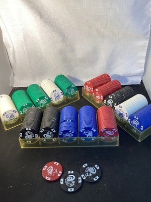 Vintage Clay Aces Golf Casino Style Poker/ Roulette Chips 298 2 Full/1 Missing 2