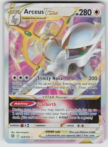 Arceus VSTAR 123/172 Holo Ultra Rare Brilliant Stars Pokemon NM