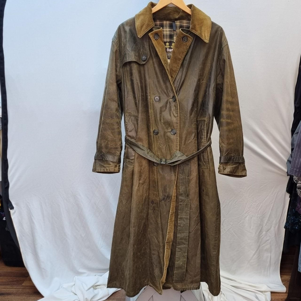 Vintage Barbour Wax Trench A200 Coat Green Large | eBay UK