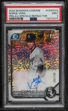 2022 Bowman Chrome Prospect Speckle Refractor Norge Vera PSA 9 MINT Auto 0c3e