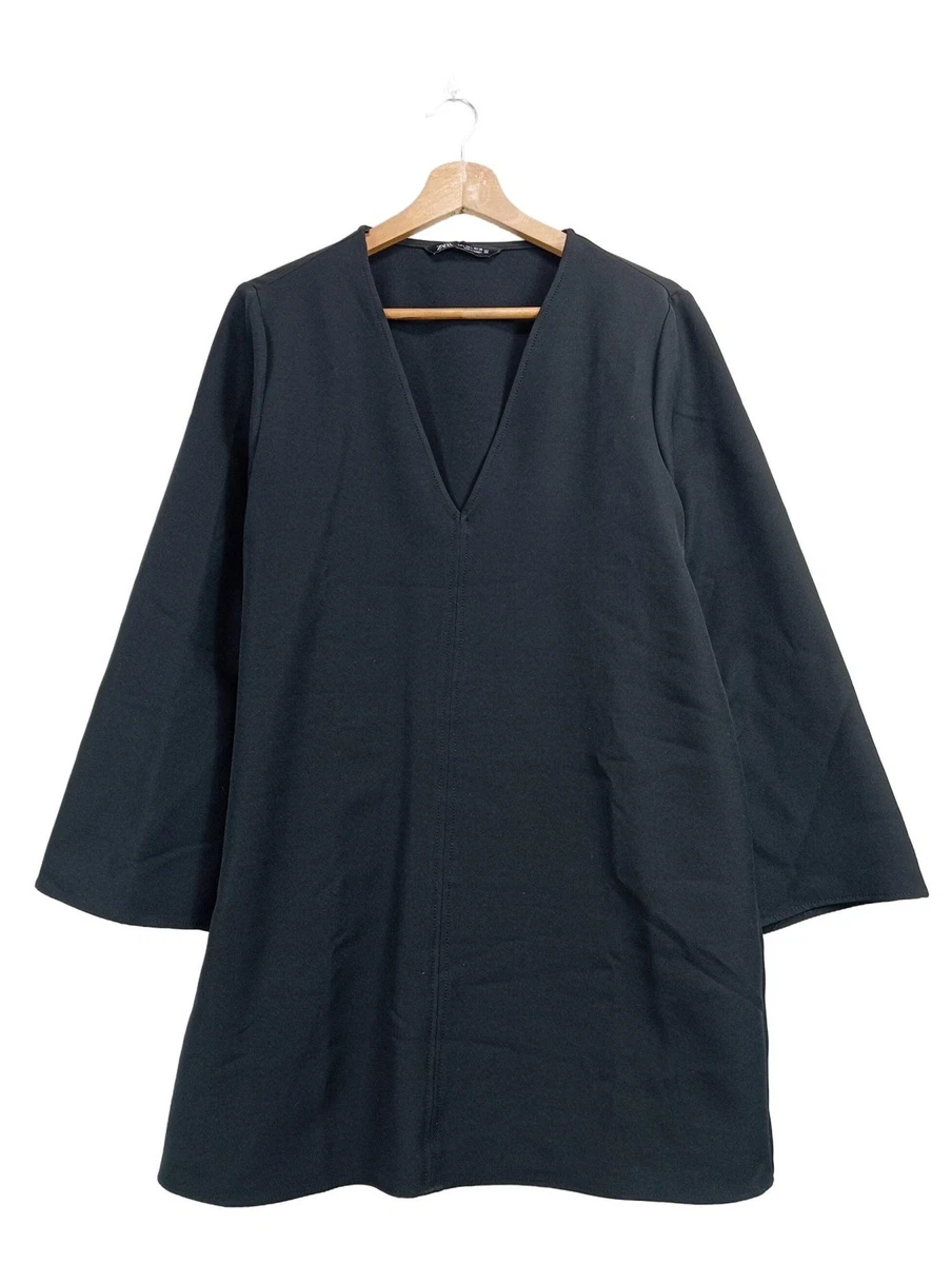 T-shirt a tunica in jersey, nero | Intrend