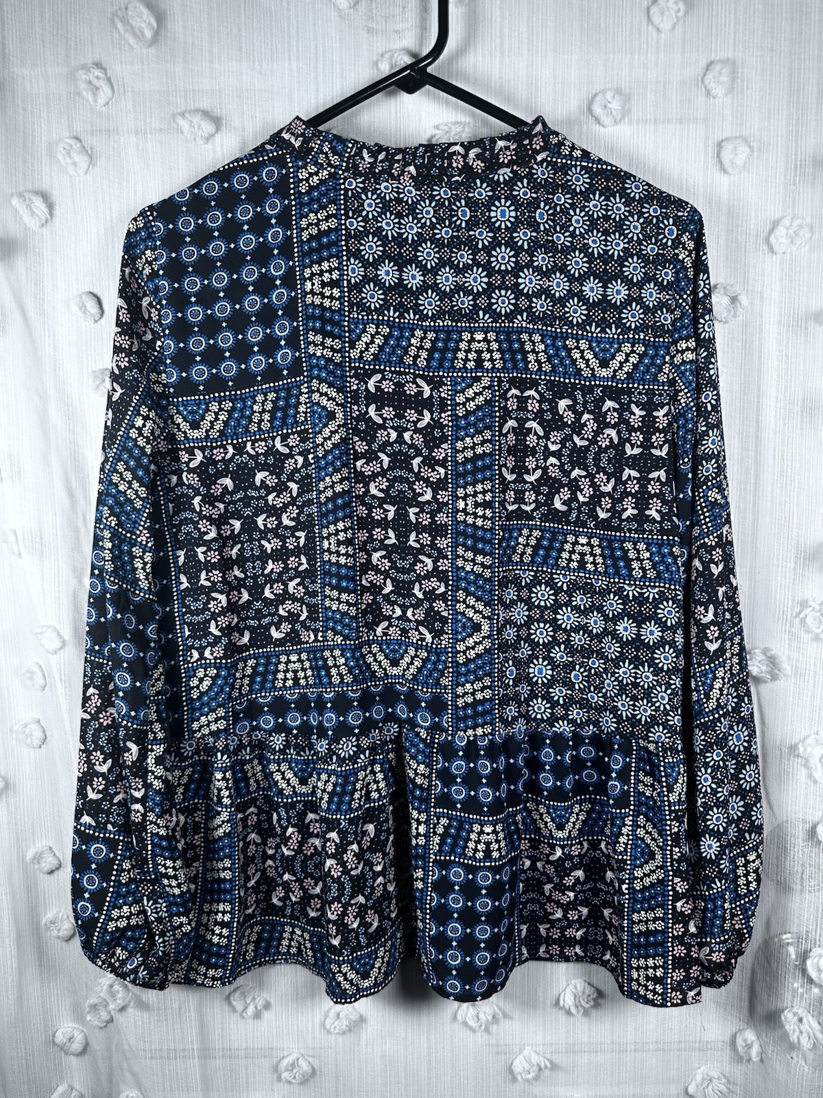 LOFT Women’s Multicolor Floral Patchwork Blouse S… - image 9