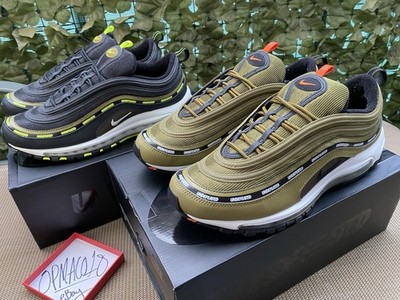 Set of 2 Nike x Undefeated Air Max 97 Pack - Olive Militia Green Volt