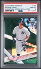 2017 TOPPS CHROME VARIATION-GREEN REFRACTOR #169 AARON JUDGE ROOKIE RC /99 PSA 8