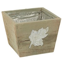 Pflanzkasten Holz Shabby Chic Mit Blattdekor FüR Deko Und Pflanzen