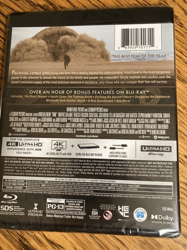 Like new Dune 4K Ultra HD, 2021 Bonus Features - Picture 3 of 8