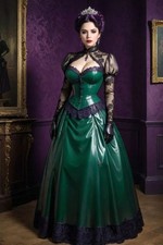 Customized Green Sparkling Gorgeous Prom Dresses Elegant Luxurious Black Laces