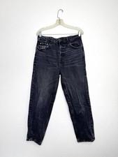 Kiabi Straight Mom Jeans Black Faded Button F...