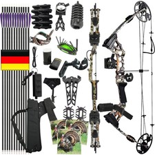 Compoundbogen Carbonpfeile Set 20-70lbs Einstellbar Bogenschießen Jagd Angeln DE